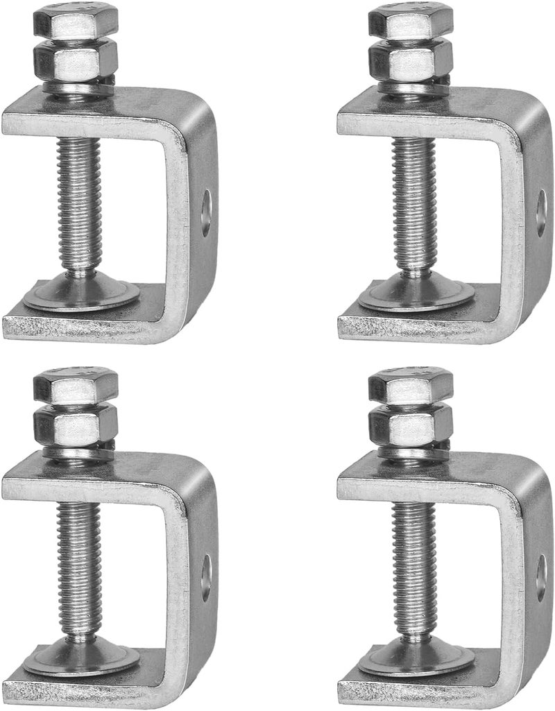 MCSDFN 4 Pack Stainless Steel C Clamps 0.79" with Stable Wide Jaw Opening, Small C-Vise Clamps Heavy Duty U Clamp for Metalworking Woodworking Welding Mounting - Image 1